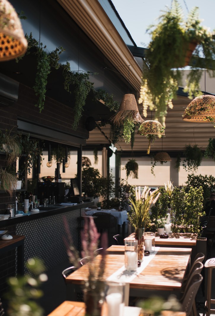 The green Heritage Rooftop terrace by day